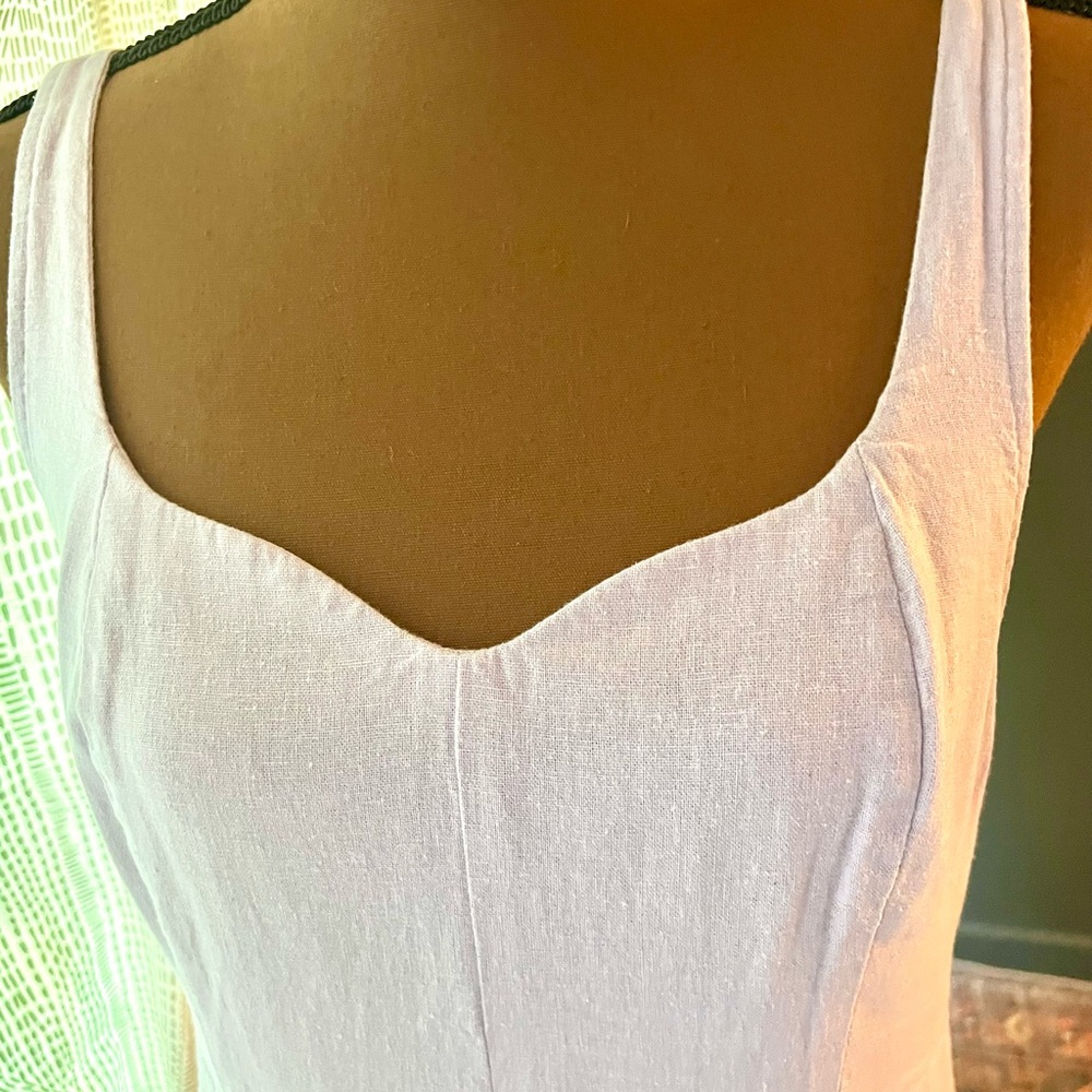 Old Navy Lilac Linen Sweetheart Sundress - Picture 4 of 7